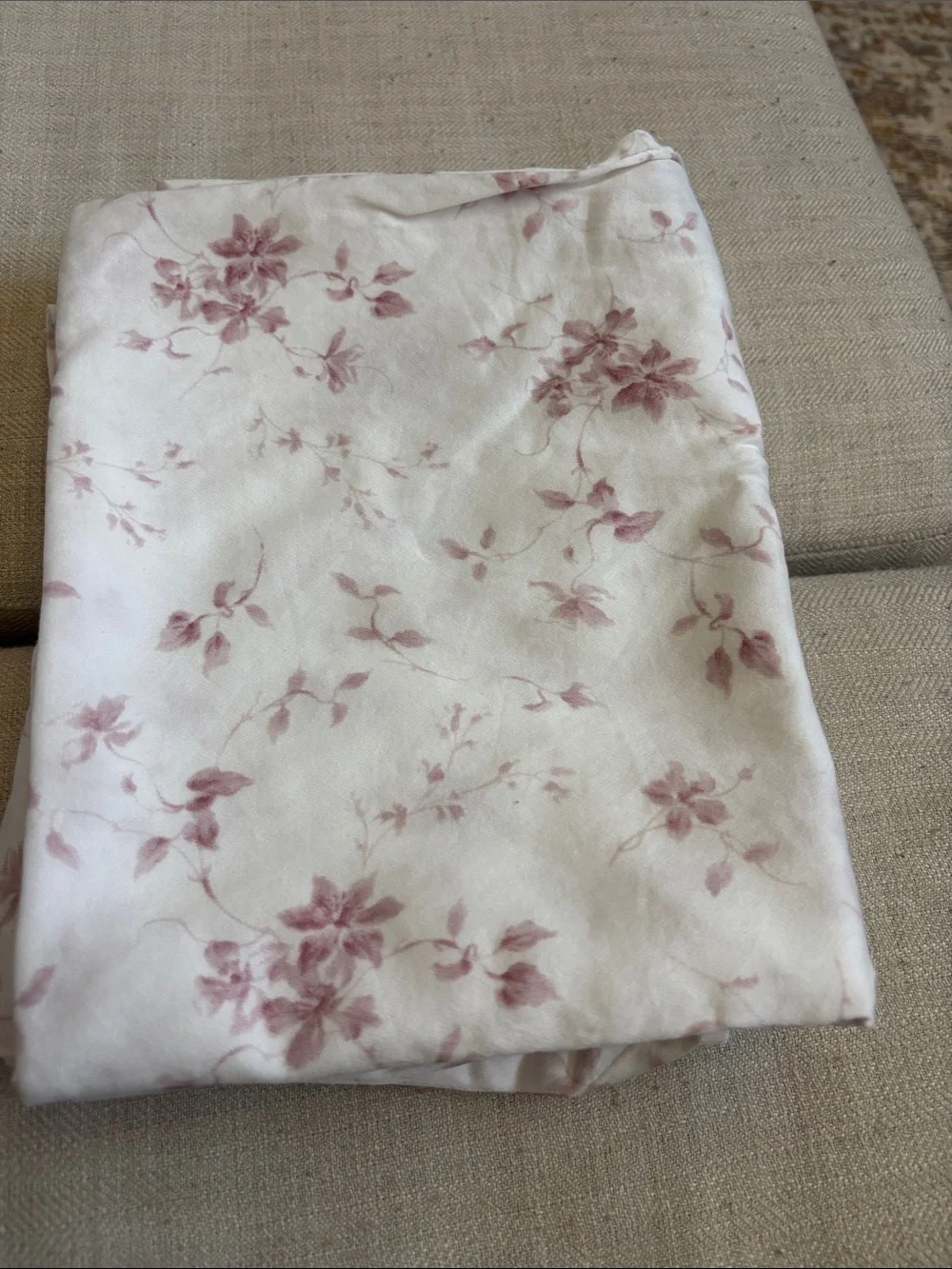 Laura Ashley Home - Standard Pillowcase Set, Cotton Sateen Garden Muse Pink, 2